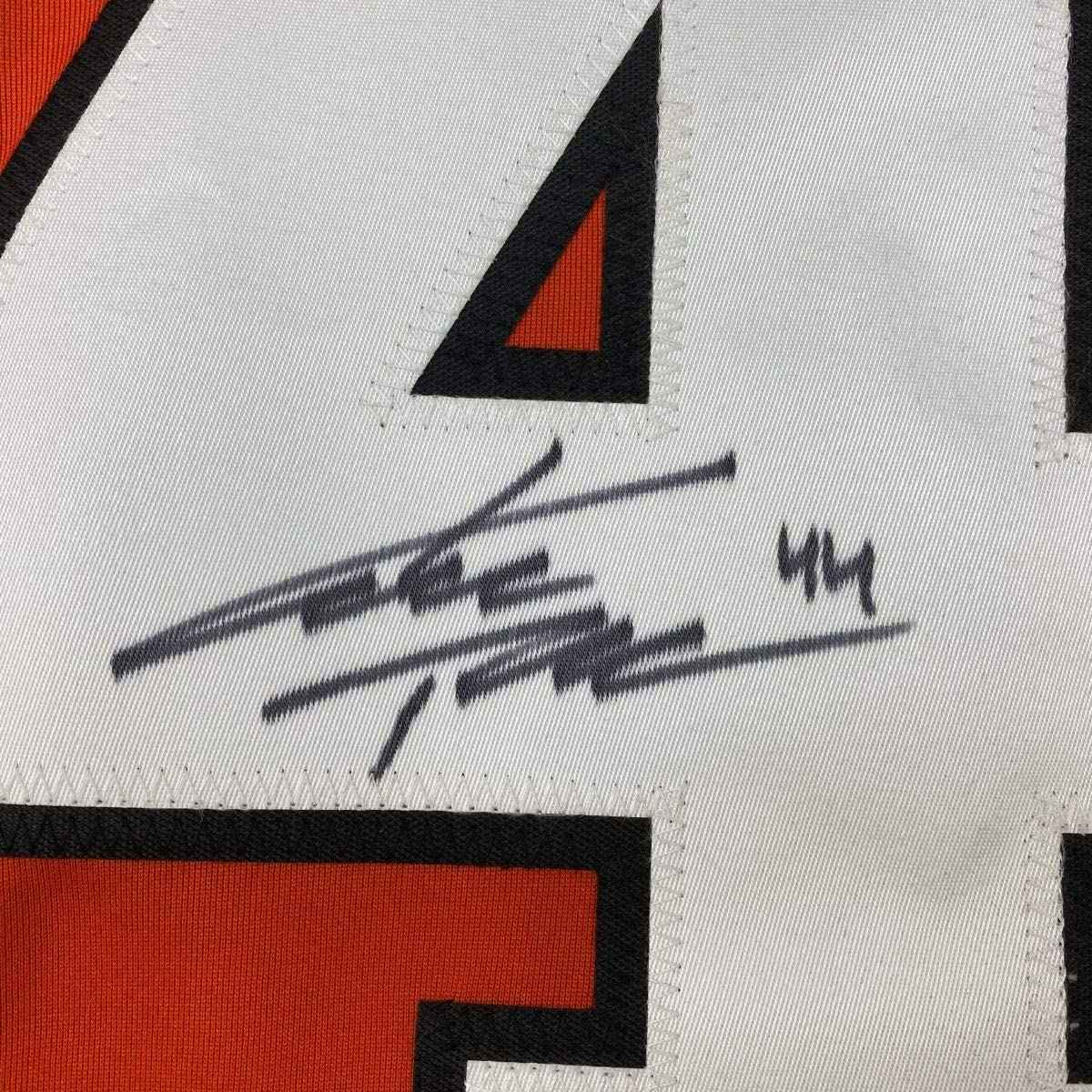 Framed Autographed/Signed Kimmo Timonen 35x39 Philadelphia Orange Hockey Jersey JSA COA