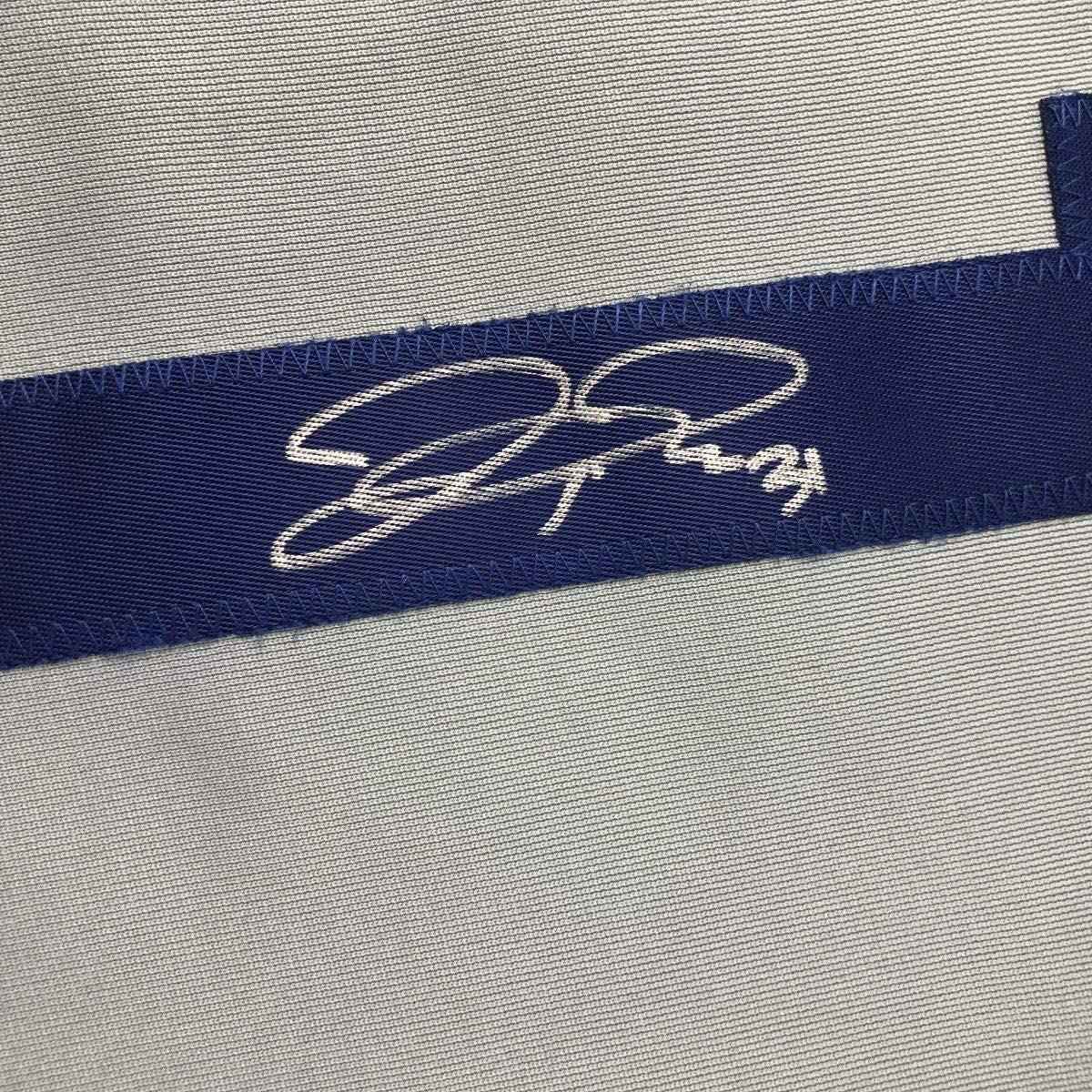 Framed Autographed/Signed Joc Pederson 35x39 Los Angeles LA Grey Baseball Jersey JSA COA