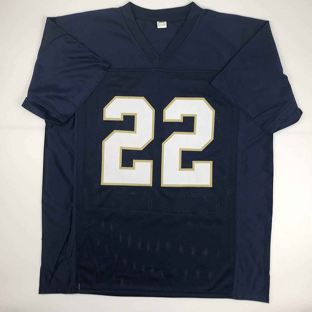 Autographed/Signed Harrison Smith Notre Dame Blue College Football Jersey JSA COA