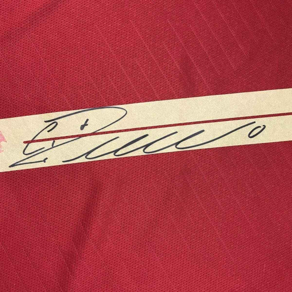 Framed Autographed/Signed Cristiano Ronaldo 35x39 Portugal Red World Cup Soccer Futbol Jersey Beckett BAS COA