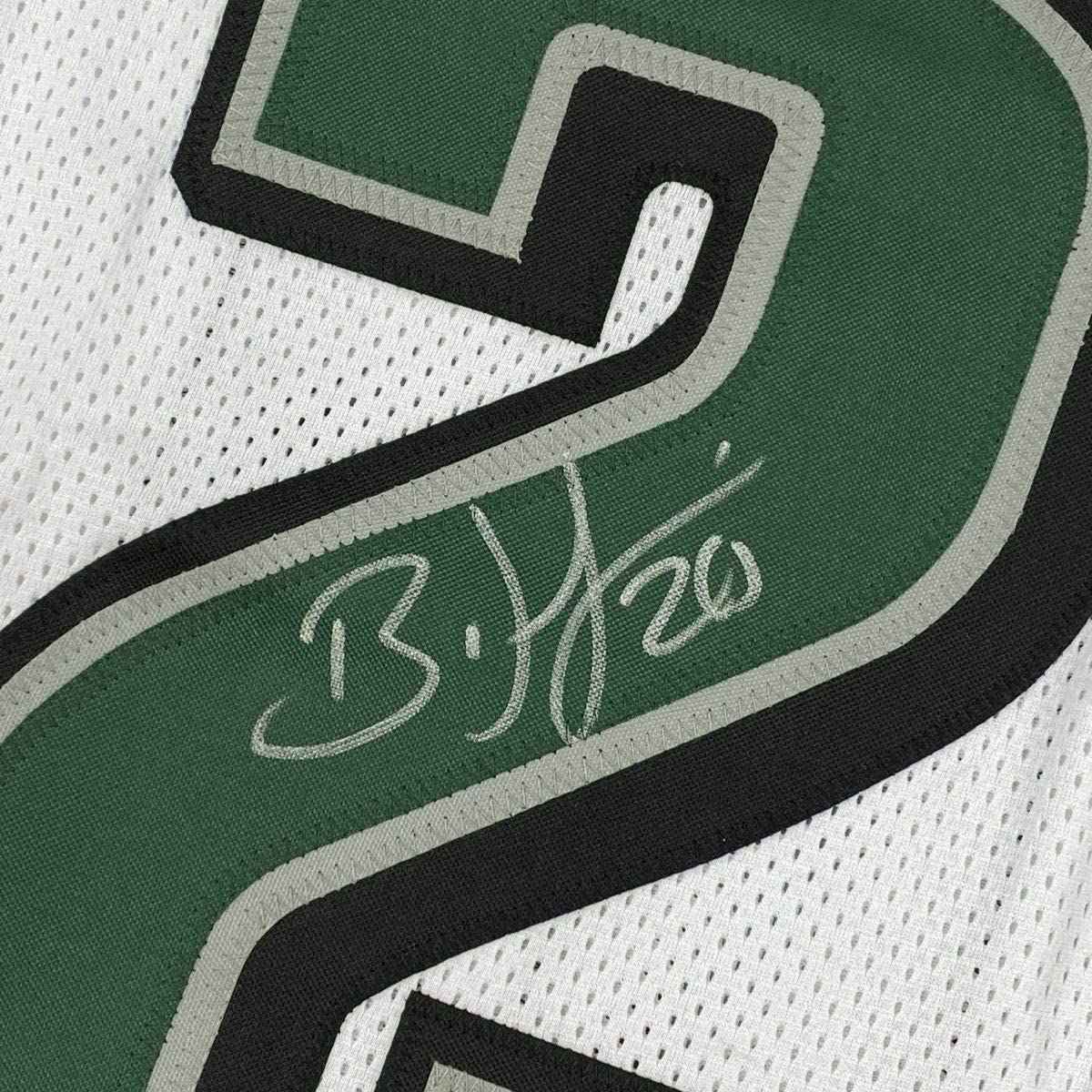 Framed Autographed/Signed Brian Dawkins 35x39 Philadelphia White Football Jersey JSA COA