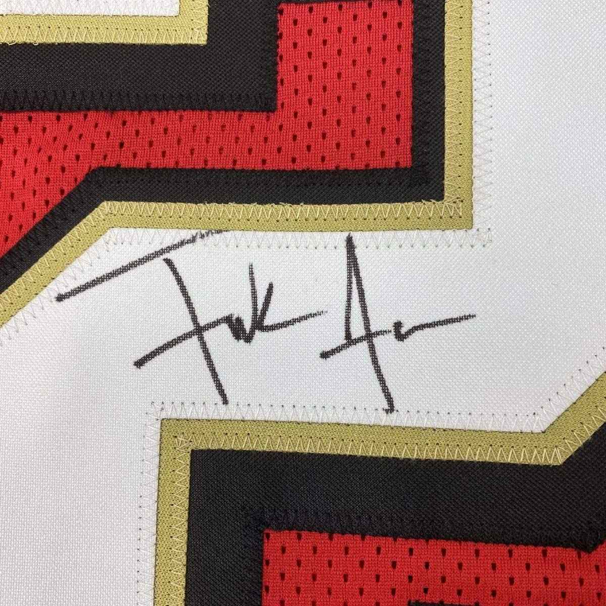 Autographed/Signed Frank Gore San Francisco Red Alternate Football Jersey Beckett BAS COA