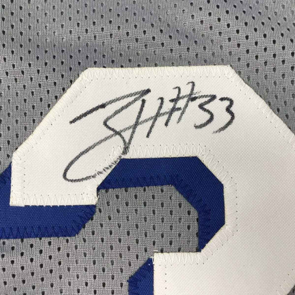 Autographed/Signed Tobias Harris Philadelphia Grey Basketball Jersey JSA COA