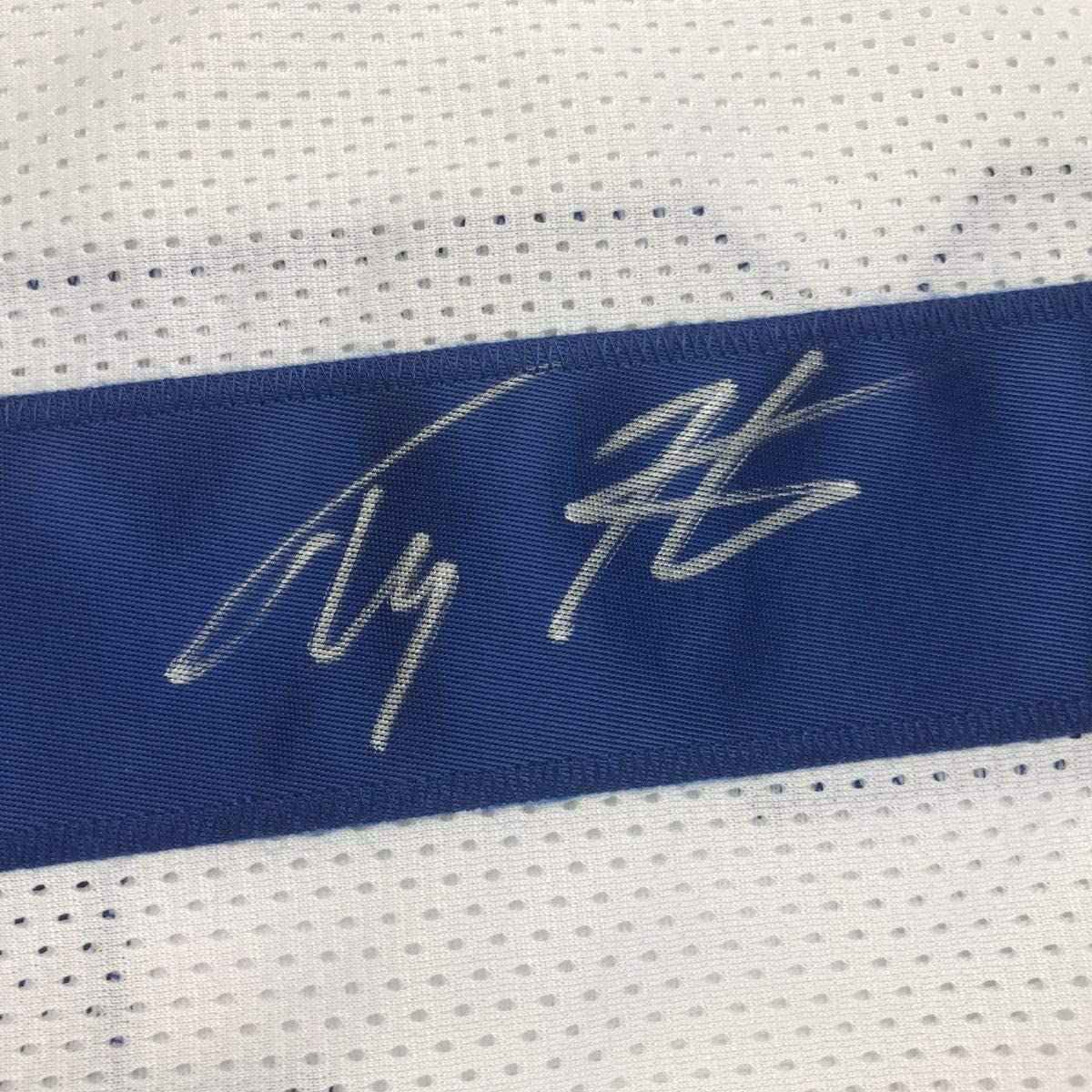 Framed Autographed/Signed TY T.Y. Hilton 35x39 Indianapolis White Football Jersey JSA COA