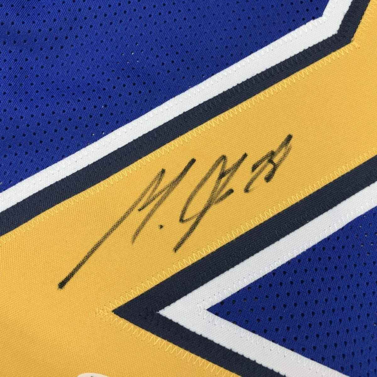 Framed Autographed/Signed Melvin Gordon 35x39 Los Angeles LA Chargers Color Rush Football Jersey Beckett BAS COA