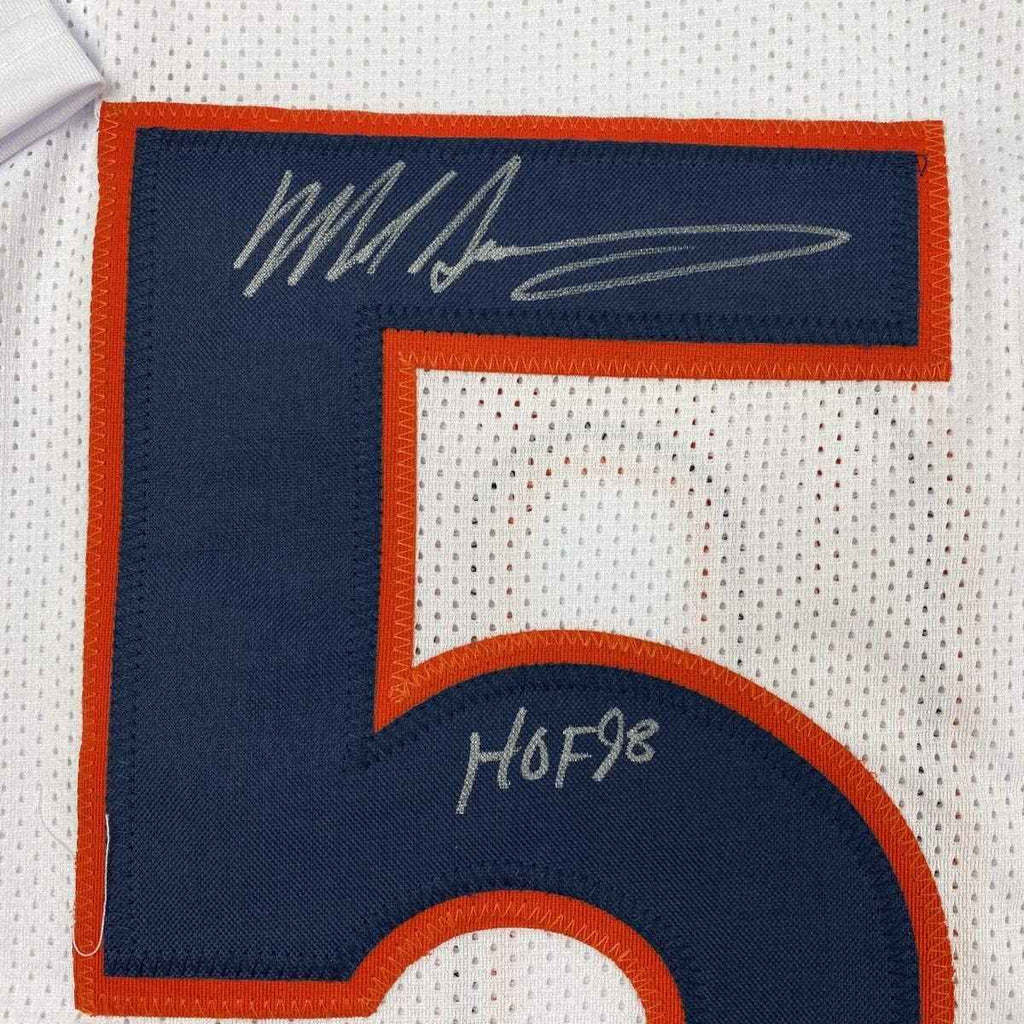Autographed/Signed Mike Singletary HOF 98 Chicago White Football Jersey JSA COA