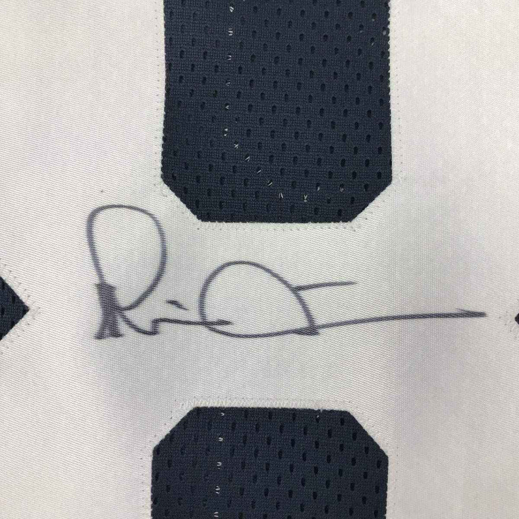 Framed Autographed/Signed Michael Irvin 35x39 Dallas Thanksgiving Day Blue Football Jersey Beckett BAS COA