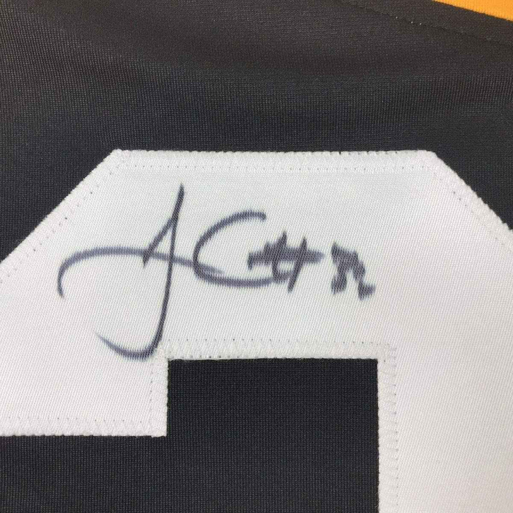 Autographed/Signed James Conner Pittsburgh Retro Black Football Jersey JSA COA