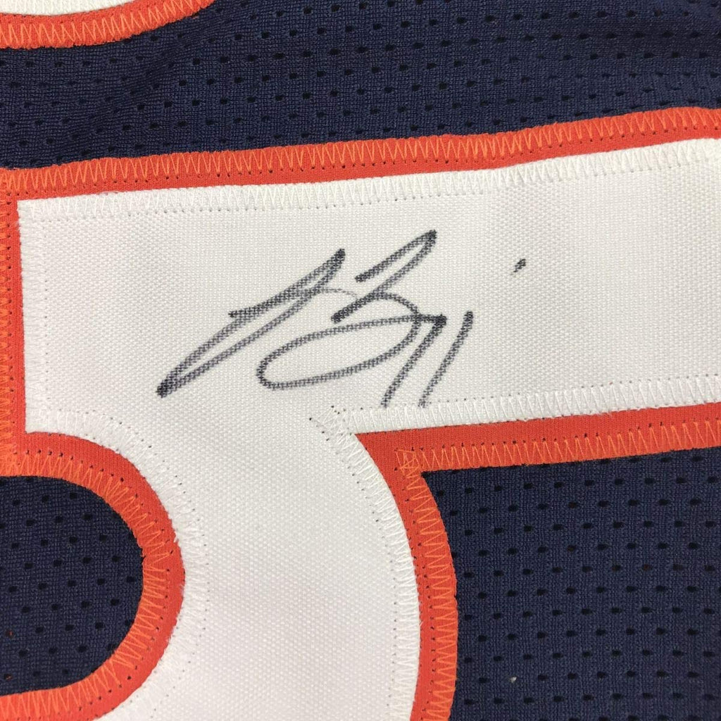Autographed/Signed Lance Briggs Chicago Blue Football Jersey Beckett BAS COA