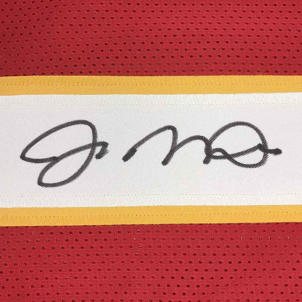 Autographed/Signed Joe Montana Kansas City Red Football Jersey JSA COA