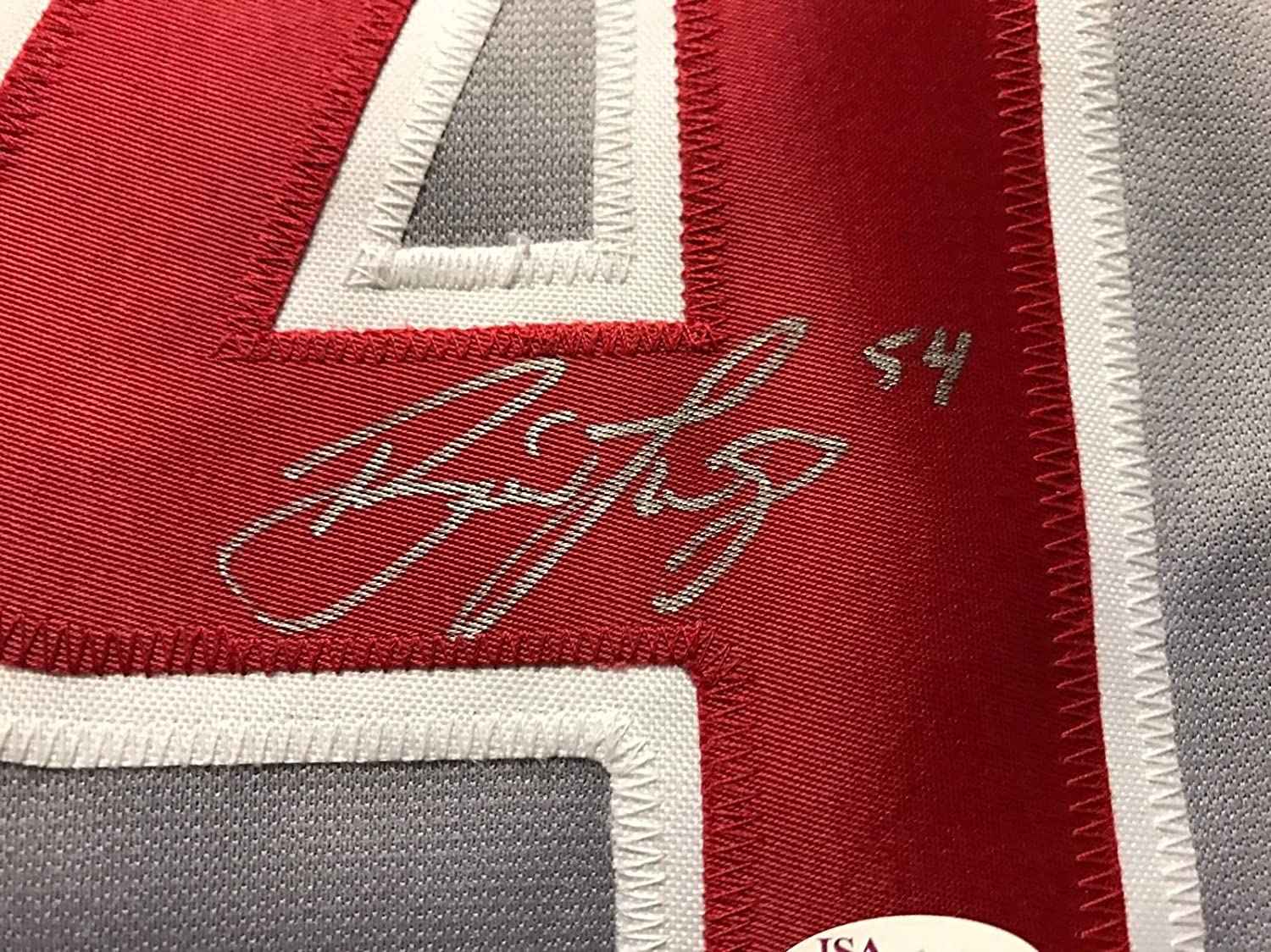 Autographed/Signed Brad Lidge Philadelphia Grey Baseball Jersey JSA COA