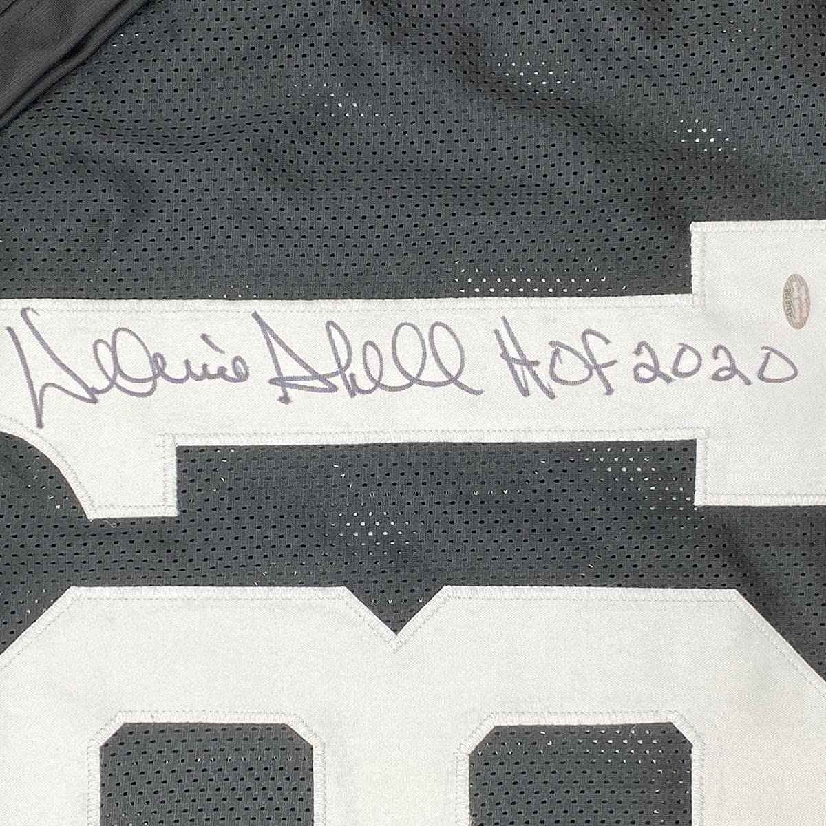 Framed Autographed/Signed Donnie Shell 35x39 HOF 2002 Pittsburgh Black Football Jersey Schwartz Sports COA