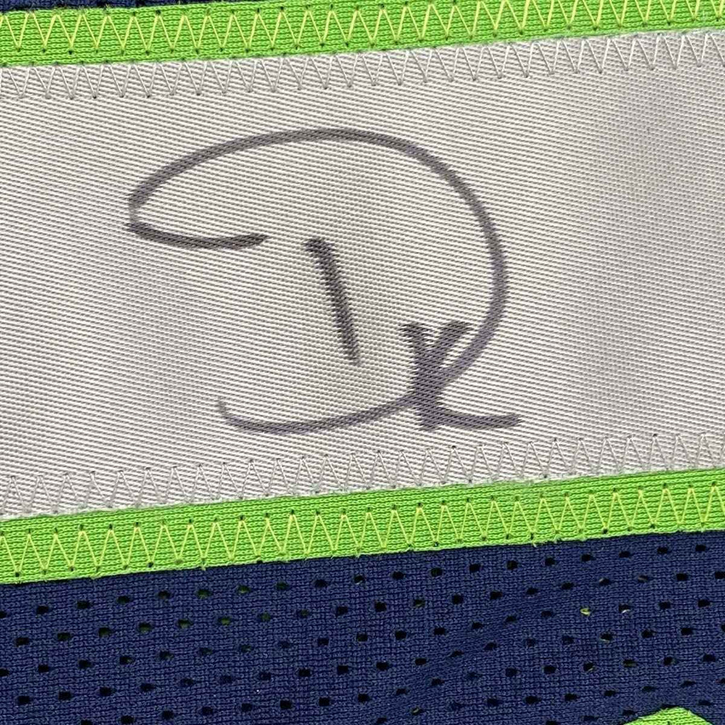 Autographed/Signed DK D.K. Metcalf Seattle Blue Football Jersey JSA COA #3