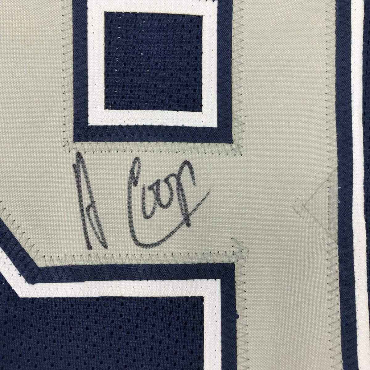 Autographed/Signed Amari Cooper Dallas Retro Dark Blue Football Jersey JSA COA