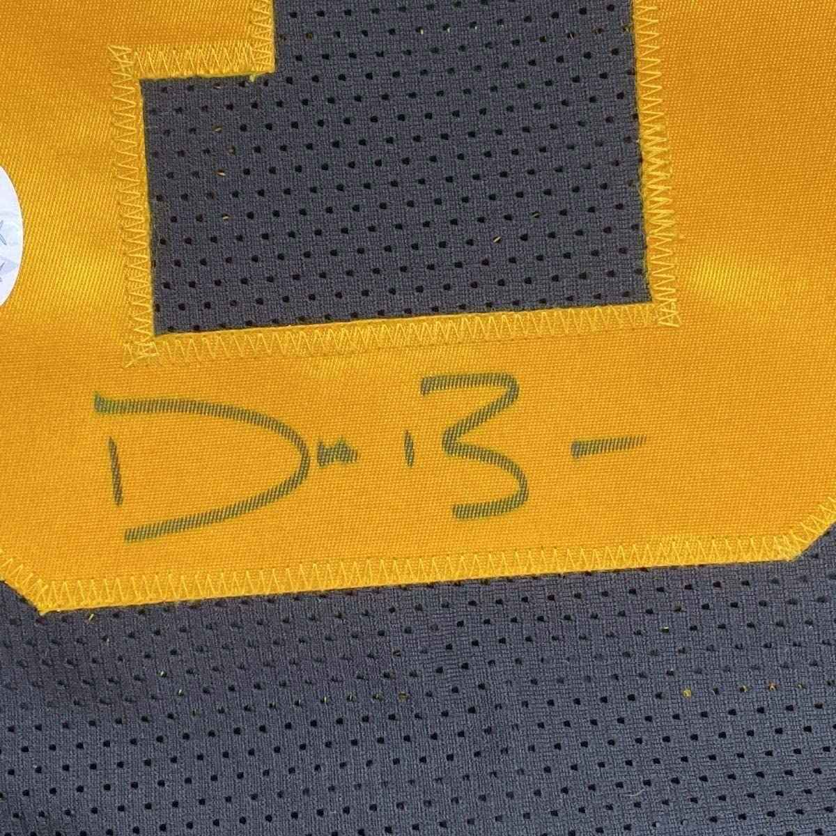 Framed Autographed/Signed Devin Bush 35x39 Pittsburgh Color Rush Football Jersey JSA COA