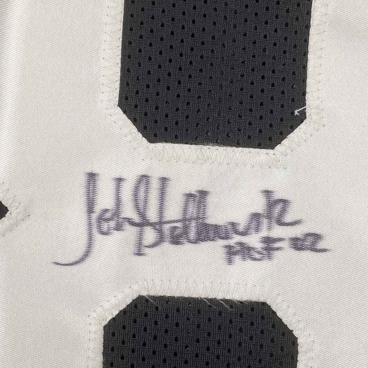 Framed Autographed/Signed John Stallworth HOF 02 35x39 Pittsburgh Black Football Jersey JSA COA