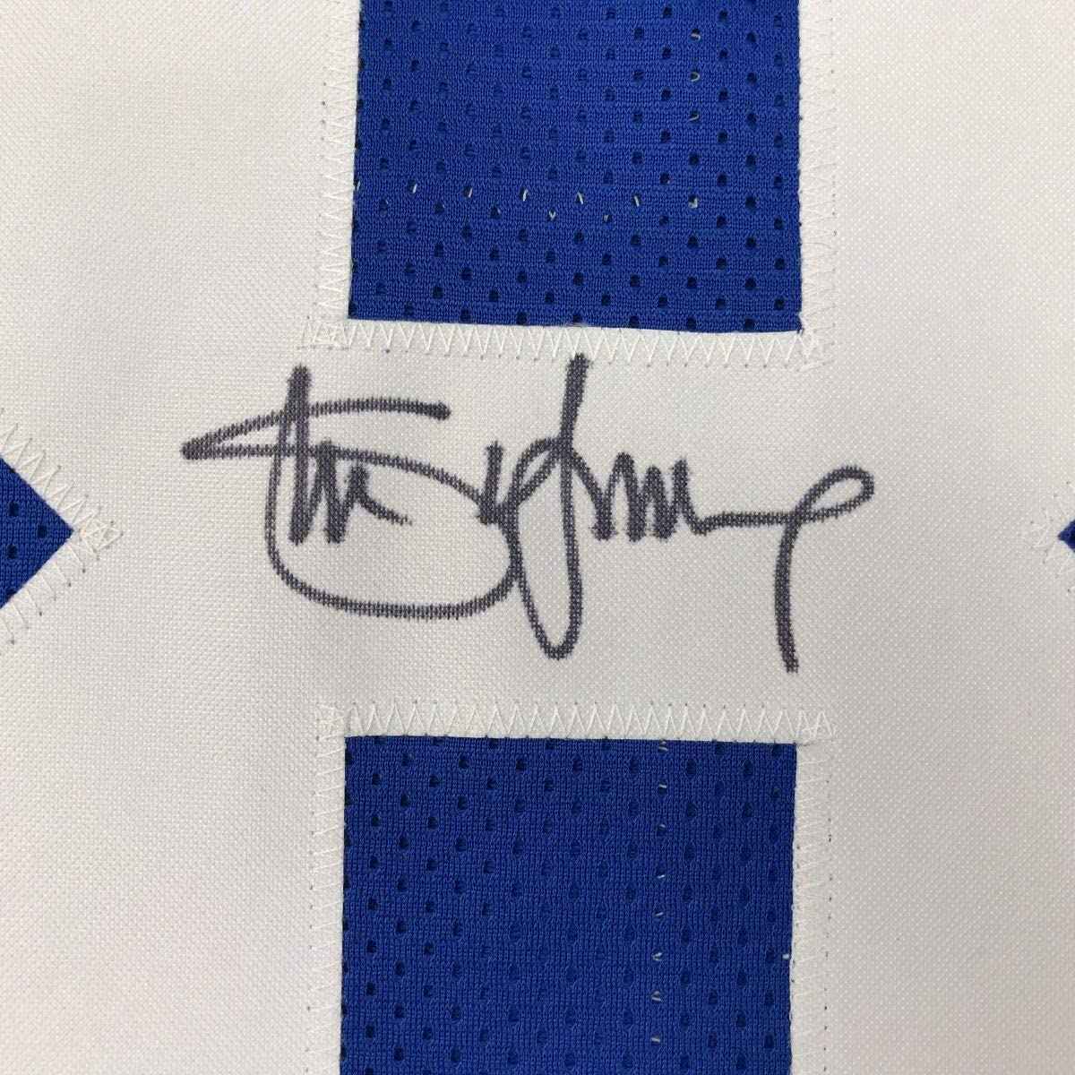 Autographed/Signed Steve Young Brigham Young BYU Blue College Football Jersey JSA COA