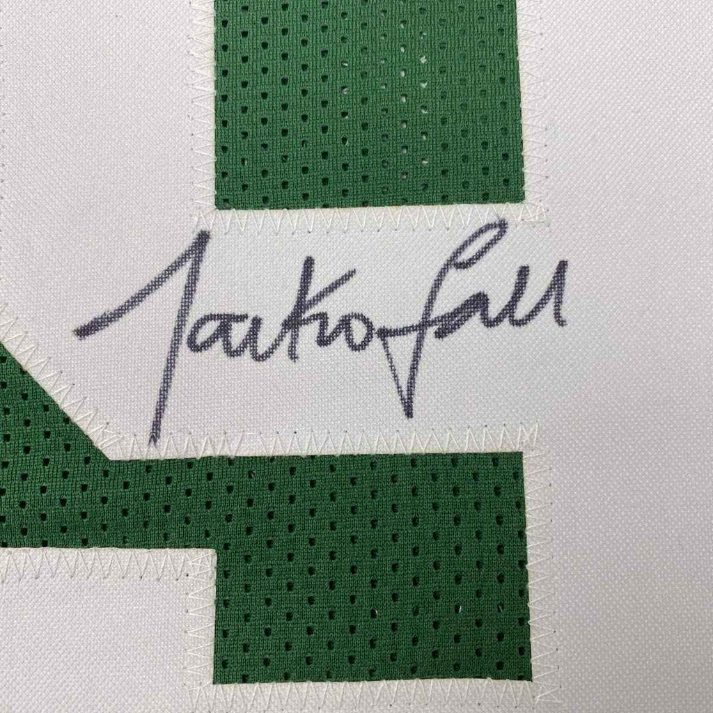 Framed Autographed/Signed Tacko Fall 35x39 Boston Green Basketball Jersey PSA/DNA COA