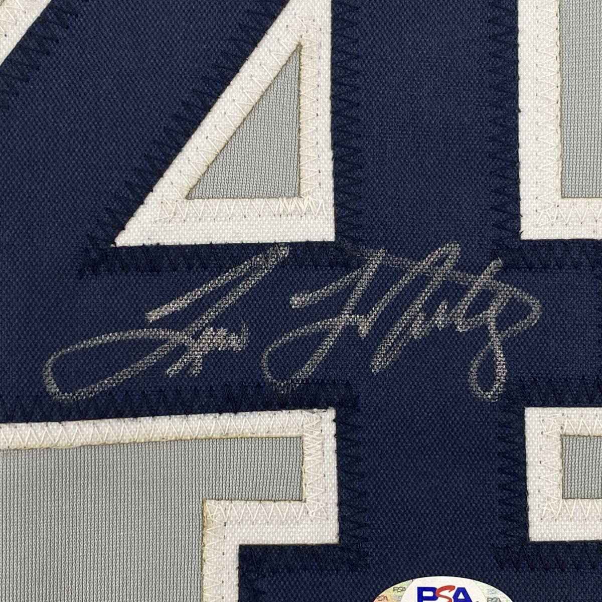 Autographed/Signed Tino Martinez New York Grey Baseball Jersey PSA/DNA COA