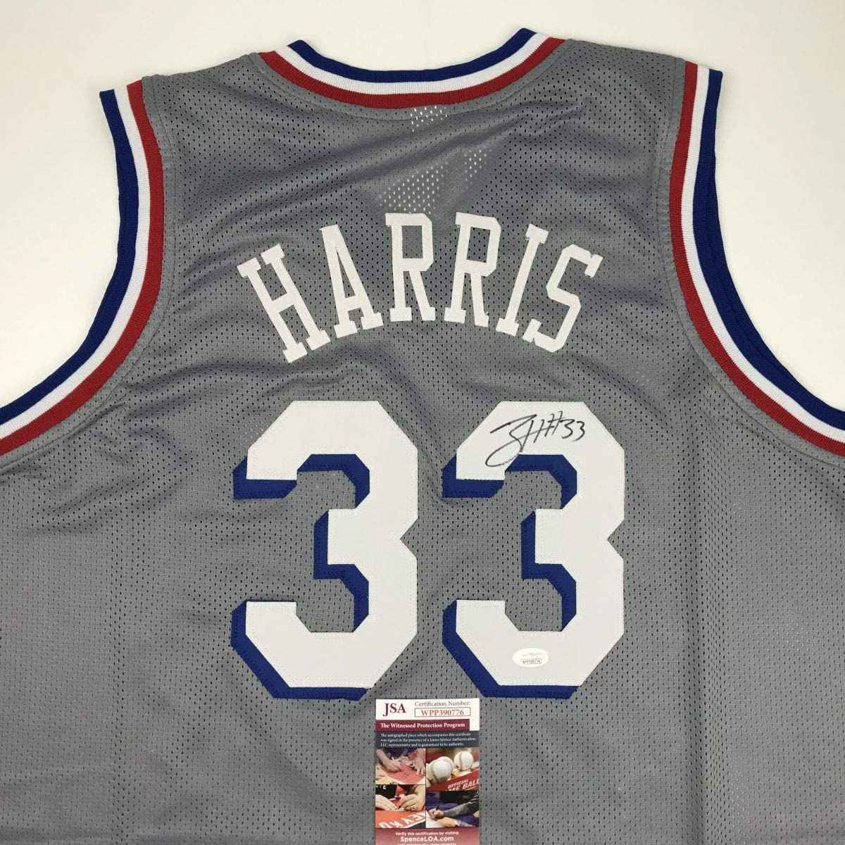 Autographed/Signed Tobias Harris Philadelphia Grey Basketball Jersey JSA COA