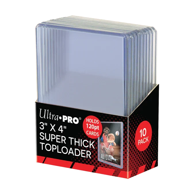 3" x 4" Clear Super Thick 120PT Toploaders (10ct)