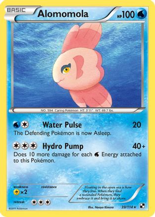 Alomomola 039/114 - Black and White Reverse Holofoil
