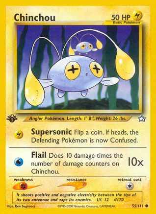 Chinchou 055/111 - Neo Genesis 1st Edition