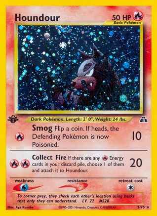 Houndour 005/75 - Neo Discovery 1st Edition Holofoil