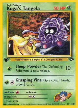 Koga's Tangela 081/132 - Gym Challenge 1st Edition