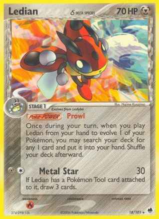 Ledian (Delta Species) 018/101 - Dragon Frontiers