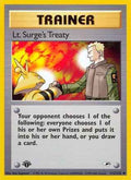 Lt. Surge's Treaty 112/132 - Gym Heroes 1st Edition