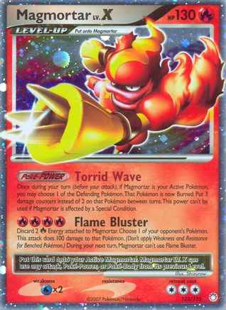 Magmortar Lv.X 123/123 - Mysterious Treasures Holofoil