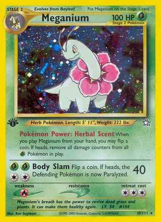 Meganium 010/111 - Neo Genesis 1st Edition Holofoil