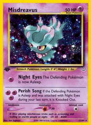 Misdreavus 011/64 - Neo Revelation 1st Edition Holofoil