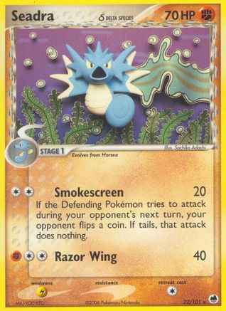 Seadra (Delta Species) 022/101 - Dragon Frontiers Reverse Holofoil