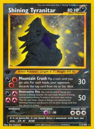 Shining Tyranitar 113/105 - Neo Destiny