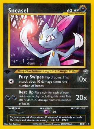 Sneasel 025/111 - Neo Genesis 1st Edition