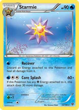 Starmie 034/146 - XY Base Set Reverse Holofoil