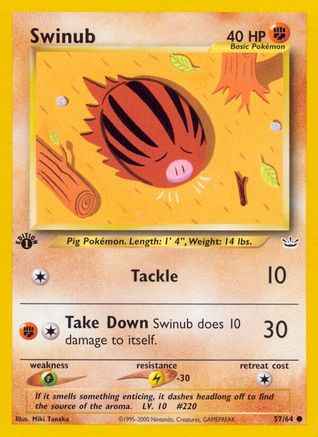 Swinub 057/64 - Neo Revelation 1st Edition