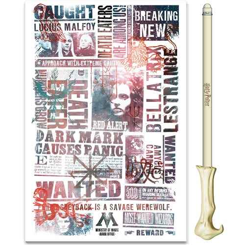 Harry Potter Daily Prophet Newspaper Journal with Wand Pen