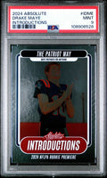 Graded 2024 Panini Absolute Drake Maye #IDME Introductions Rookie RC Football Card PSA 9 Mint