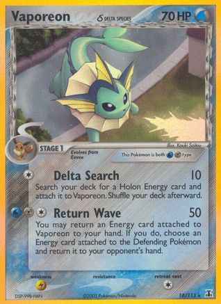 Vaporeon (Delta Species) 018/113 - Delta Species Reverse Holofoil