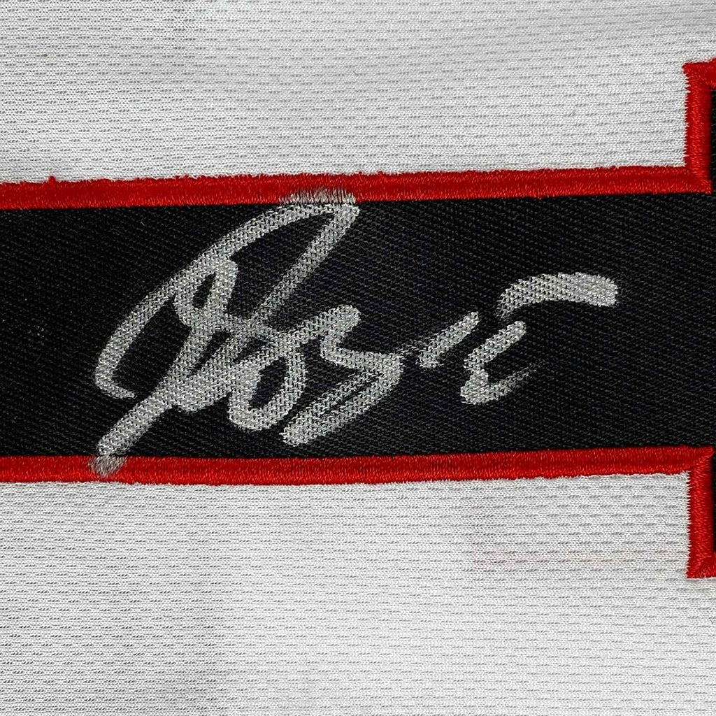 Framed Autographed/Signed Jalen Suggs 35x39 Gonzaga White College Basketball Jersey JSA COA