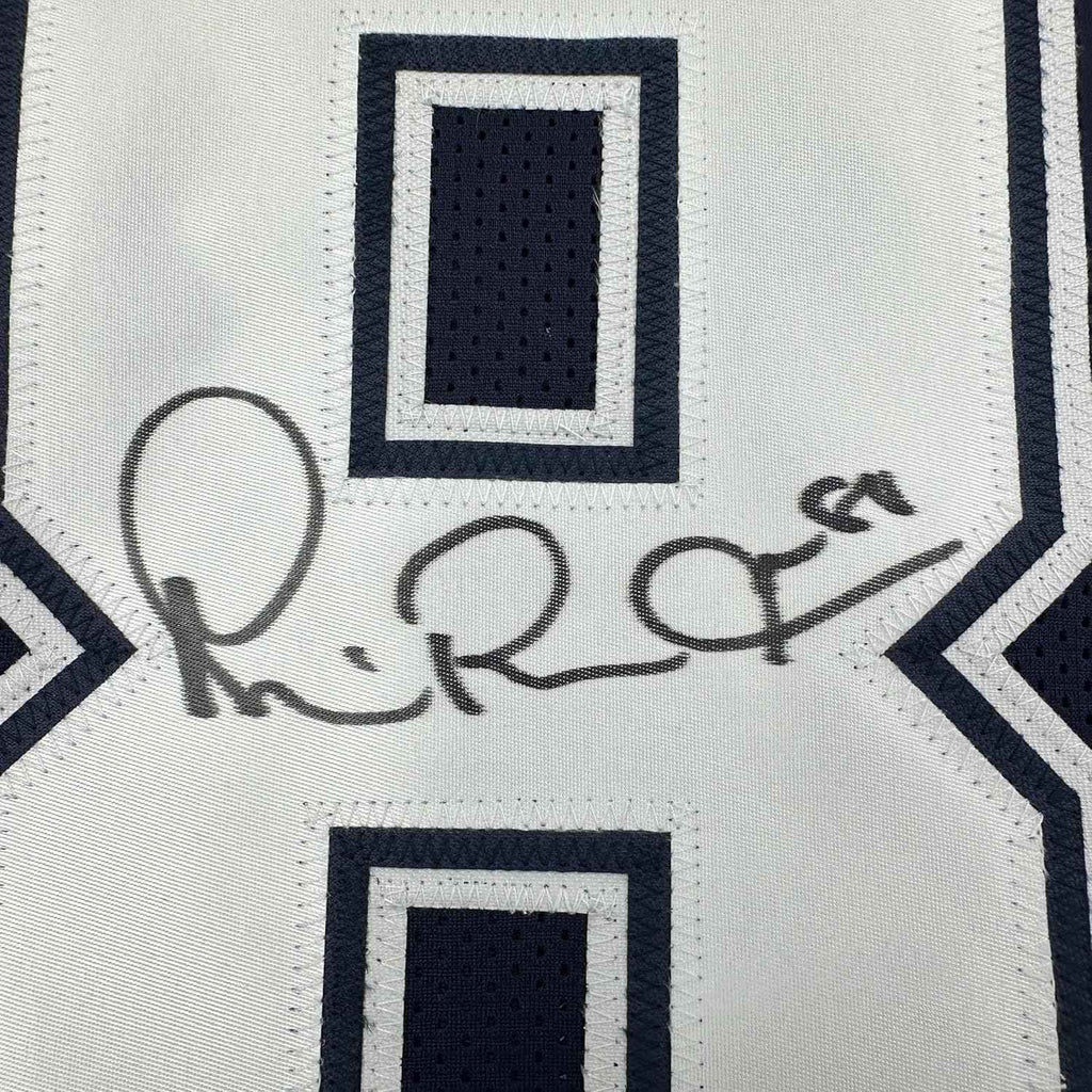 Framed Autographed/Signed Michael Irvin 35x39 Dallas Blue Football Jersey JSA COA