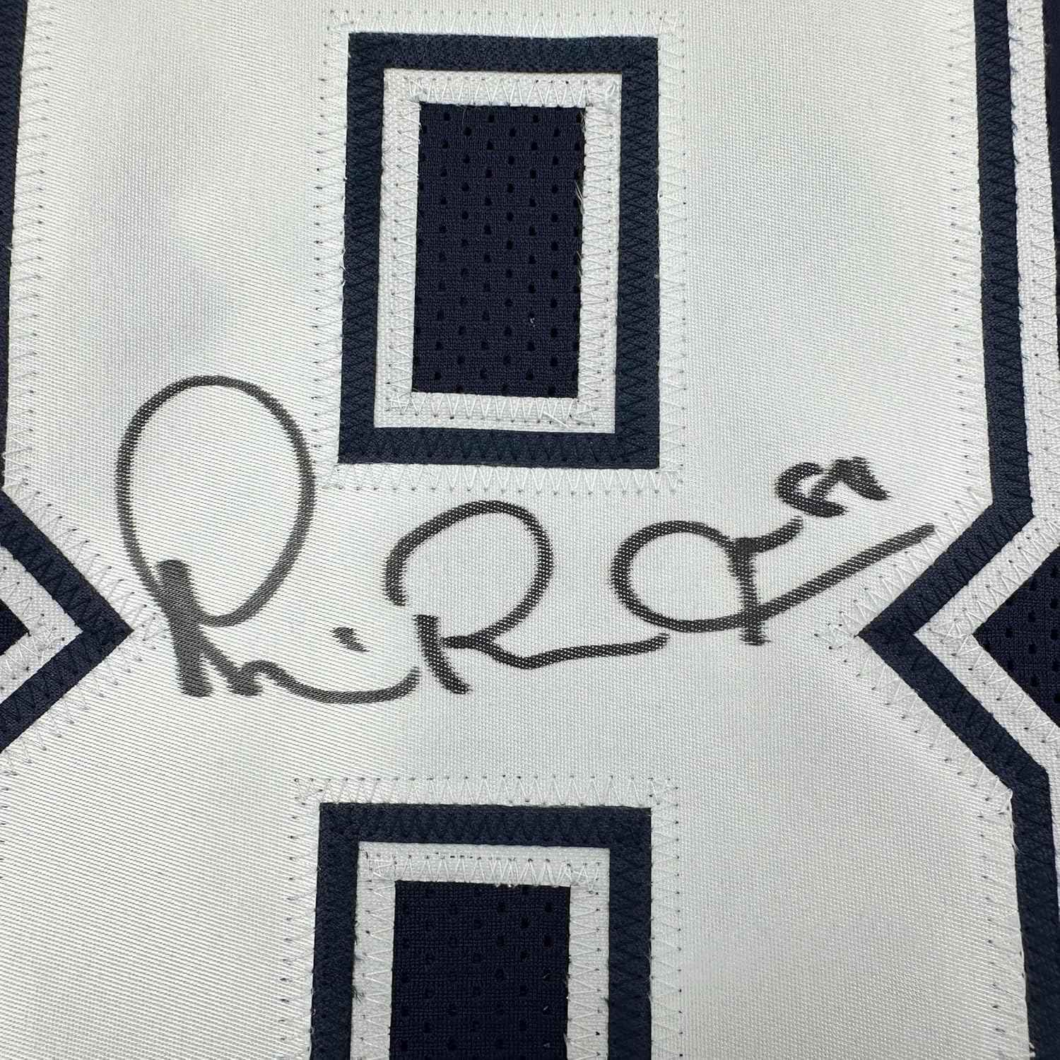 Framed Autographed/Signed Michael Irvin 35x39 Dallas Blue Football Jersey JSA COA