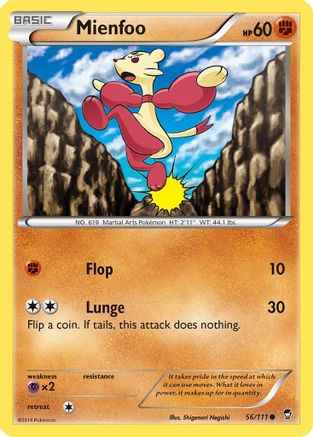 Mienfoo 056/111 - XY  Furious Fists