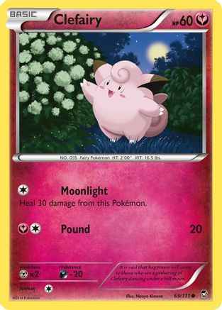 Clefairy 069/111 - XY  Furious Fists Reverse Holofoil
