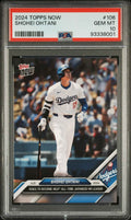 Graded 2024 Topps Now Shohei Ohtani #106 Baseball Card PSA 10 Gem Mint