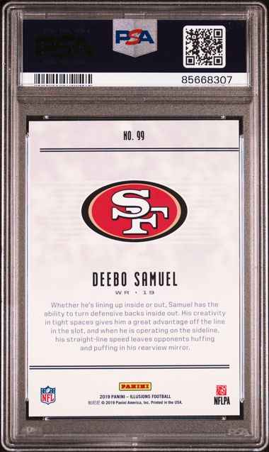 Graded 2019 Panini Illusions Deebo Samuel #99 Retail Rookie RC Football Card PSA 10 Gem Mint