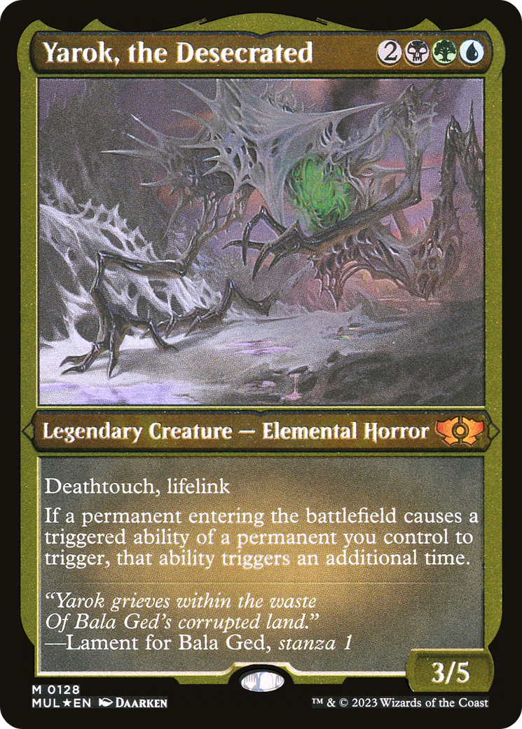 Yarok, the Desecrated (Foil Etched) (MUL-128) - Multiverse Legends Foil